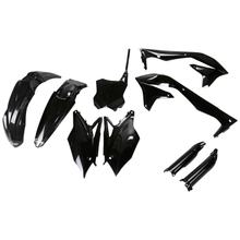 Bekledingskit UFO PLAST 9-delig Bekledingsset Kunststof met vorkbescherming voor Kawasaki KX F 450 ccm Bj. 2018
