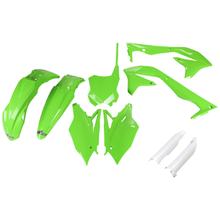Bekledingskit UFO PLAST 9-delig Bekledingsset Kunststof met vorkbescherming voor Kawasaki KX F 450 ccm Bj. 2018
