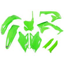 Bekledingskit UFO PLAST 9-delig Bekledingsset Kunststof met vorkbescherming voor Kawasaki KX F 450 ccm Bj. 2018