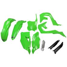 Bekledingskit UFO PLAST 9-delig Bekledingsset Kunststof met vorkbescherming voor Kawasaki KX F 450 ccm Bj. 2019 - 2023