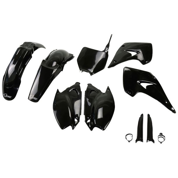 Kit de carénage UFO PLAST 9 pièces, jeu de carénage en plastique avec protection de fourche pour Kawasaki KX 125 / 250 ccm Année de fabrication 2003