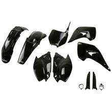 Bekledingskit UFO PLAST 9-delig Bekledingsset Kunststof met vorkbescherming voor Kawasaki KX 125 / 250 ccm Bj. 2003