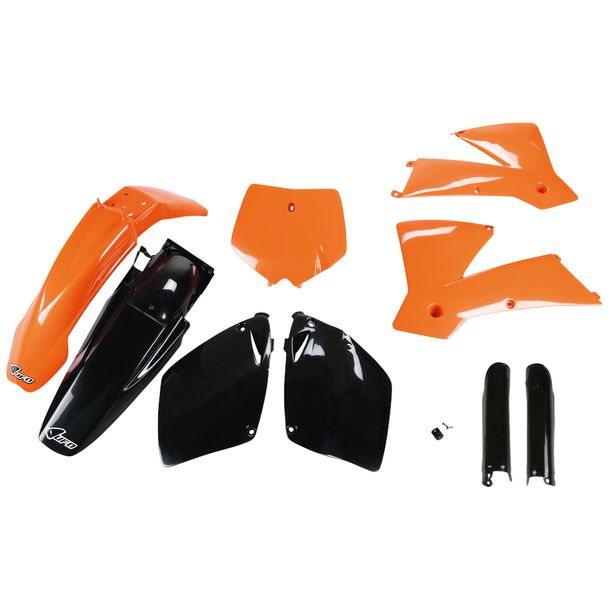 Verkleidungskit UFO PLAST 9-teilig Verkleidungssatz Kunststoff mit Gabelschutz für KTM SX Racing 125 - 400 ccm Bj. 2001 - 2002