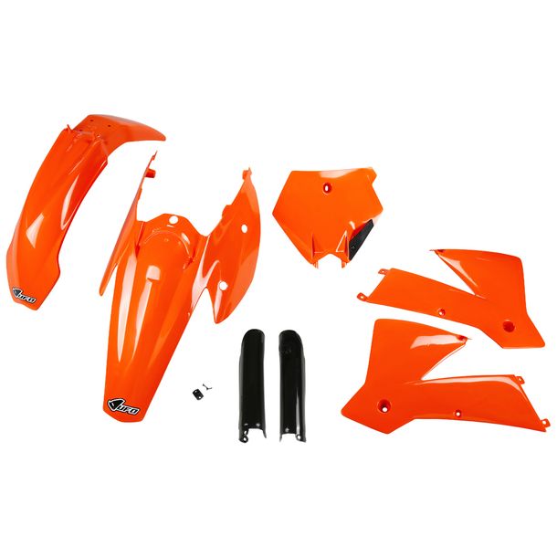 Verkleidungskit UFO PLAST 7-teilig Verkleidungssatz Kunststoff mit Gabelschutz für KTM SX 125 - 450 ccm Bj. 2004