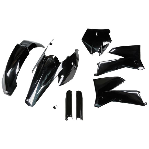 Kit de carénage UFO PLAST 7 pièces, ensemble de carénage en plastique avec protège-fourche pour KTM SX SX-F 125 / 250 ccm Année de fabrication 2005 - 2006