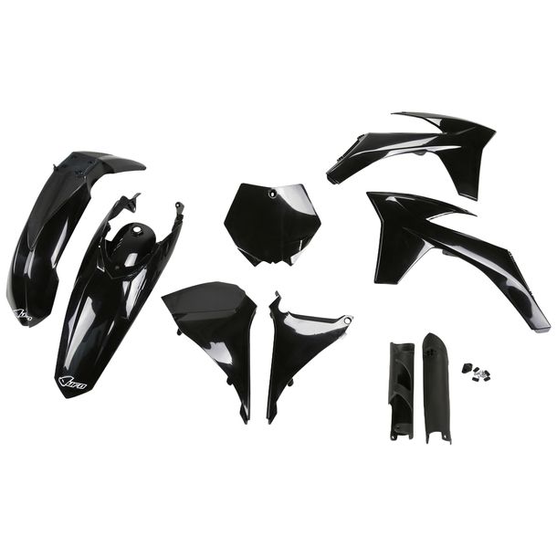 Verkleidungskit UFO PLAST 9-teilig Verkleidungssatz Kunststoff mit Gabelschutz für KTM SX SX-F Racing 125 - 450 ccm Bj. 2011