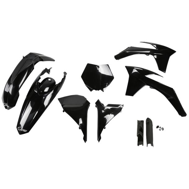 UFO PLAST 9-piece Fairing Kit Plastic fairing set with fork guards for KTM SX SX-F 125 - 450 ccm Yr. 2011 - 2012