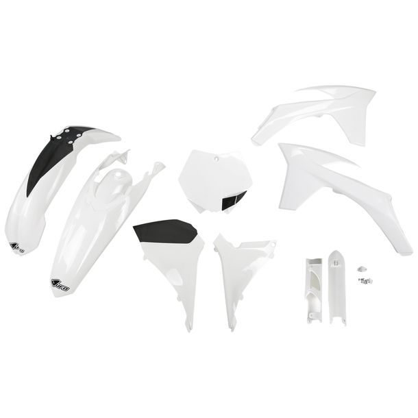 Verkleidungskit UFO PLAST 9-teilig Verkleidungssatz Kunststoff mit Gabelschutz für KTM SX SX-F 125 - 450 ccm Bj. 2011 - 2012