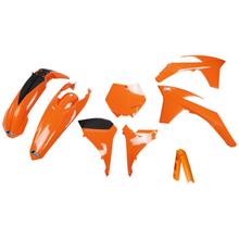 Sada dílů opláštění UFO PLAST 9-dílná, plastové opláštění s krytem vidlic pro KTM SX SX-F 125 - 450 ccm Bj. 2011 - 2012