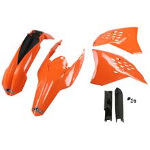 Verkleidungskit UFO PLAST 6-teilig Verkleidungssatz Kunststoff mit Gabelschutz für KTM EXC Sixdays EXC-F 125 - 500 ccm Bj. 2009 - 2011