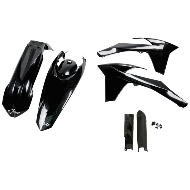 Verkleidungskit UFO PLAST 6-teilig Verkleidungssatz Kunststoff mit Gabelschutz für KTM EXC Sixdays EXC-F 125 - 500 ccm Bj. 2012 - 2013