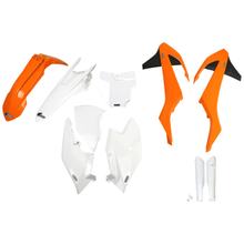 Beplatingkit UFO PLAST 10-delig Beplatingsset Kunststof met Vorkbescherming voor KTM SX SX-F Racing 125 - 450 ccm Bj. 2016 - 2018