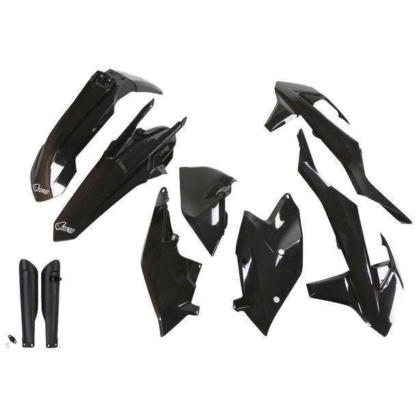Verkleidungskit UFO PLAST 9-teilig Verkleidungssatz Kunststoff mit Gabelschutz für KTM EXC Sixdays EXC-F 125 - 500 ccm Bj. 2017 - 2019