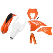 Bekledingskit UFO PLAST 7-delig Bekledingsset Kunststof met vorkbescherming voor KTM EXC Sixdays EXC-F 125 - 500 ccm Bj. 2009 - 2011