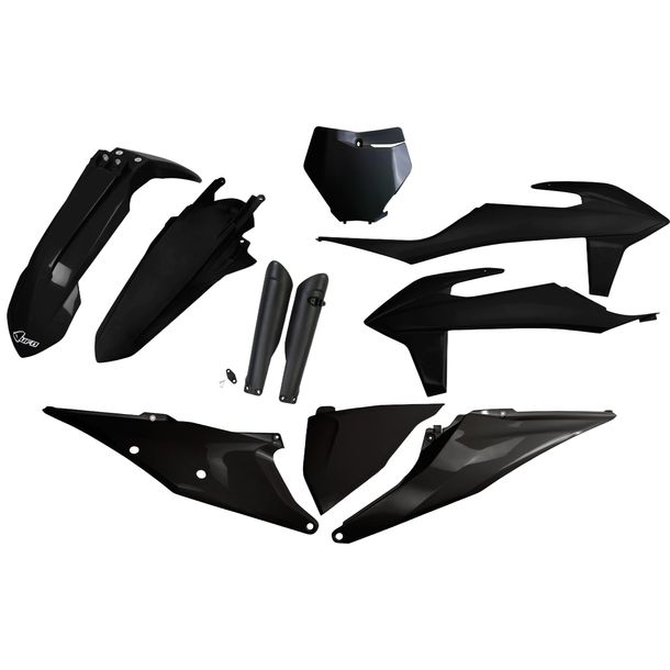 Kit carenatura UFO PLAST 10 pezzi Set carenatura in plastica con protezione forcelle per KTM SX 125 - 450 ccm Anno 2019 - 2022
