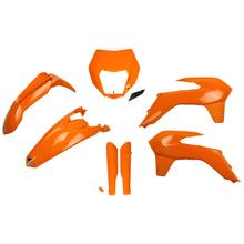 Kit de carenado UFO PLAST 7 piezas. Juego de carenado de plástico con protección de horquillas para KTM EXC Sixdays EXC-F 125 - 500 ccm Año de fab. 2016