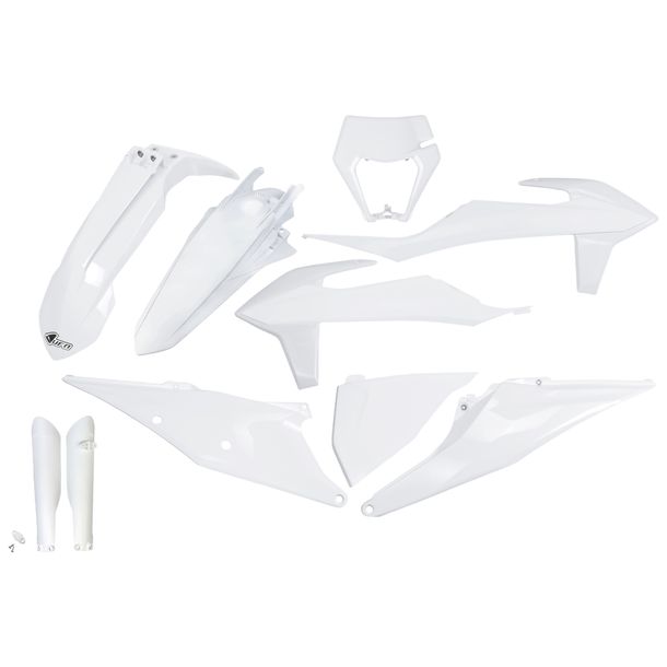 Verkleidungskit UFO PLAST 10-teilig Verkleidungssatz Kunststoff mit Gabelschutz für KTM EXC Sixdays EXC-F 125 - 500 ccm Bj. 2020 - 2023