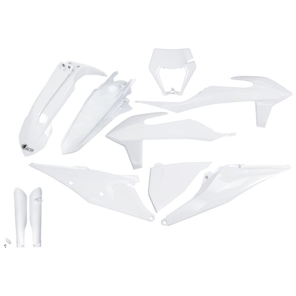 Verkleidungskit UFO PLAST 10-teilig Verkleidungssatz Kunststoff mit Gabelschutz für KTM EXC Sixdays EXC-F 125 - 500 ccm Bj. 2020 - 2023