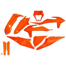 Verkleidingskit UFO PLAST 10-delig Verkleidingsset Kunststof met Vorkbescherming voor KTM EXC Sixdays EXC-F 125 - 500 ccm Bj. 2020 - 2023