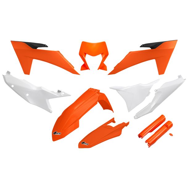 Verkleidungskit UFO PLAST 10-teilig Verkleidungssatz Kunststoff mit Gabelschutz für KTM EXC Sixdays EXC-F 150 - 500 ccm Bj. 2024 - 2025