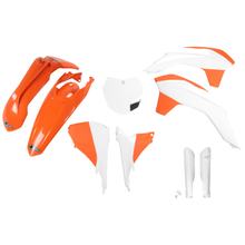 Bekledingskit UFO PLAST 9-delig Bekledingsset Kunststof met vorkbescherming voor KTM SX SX-F Racing 125 - 450 ccm Bj. 2015 - 2016