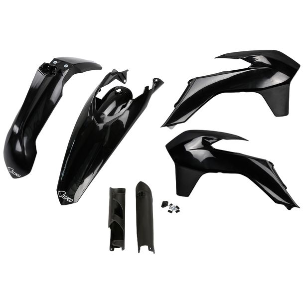 Kit de carénage UFO PLAST 6 pièces, jeu de carénage en plastique avec protection de fourche pour KTM EXC Sixdays EXC-F 125 - 500 ccm Année de fabrication 2014 - 2015