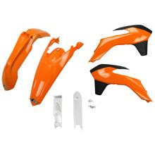 Kit de carenado UFO PLAST 6 piezas. Juego de carenado de plástico con protección de horquilla para KTM EXC Sixdays EXC-F 125 - 500 ccm Año 2014 - 2015