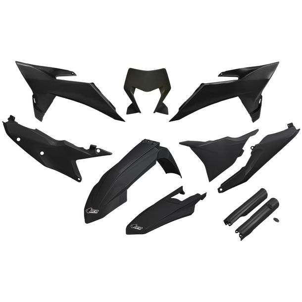 Kit de carénage UFO PLAST 10 pièces, ensemble de carénage en plastique avec protection de fourche pour KTM EXC Sixdays EXC-F 150 - 500 ccm Année de fabrication 2026