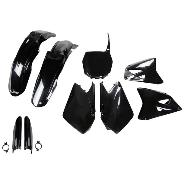 Verkleidungskit UFO PLAST 9-teilig Verkleidungssatz Kunststoff mit Gabelschutz für Suzuki RM 125 / 250 ccm Bj. 2001 - 2010