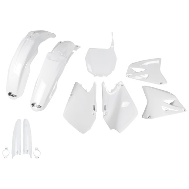 UFO PLAST 9-piece Fairing Kit, plastic fairing set with fork protectors for Suzuki RM 125 / 250 ccm Year 2001 - 2010