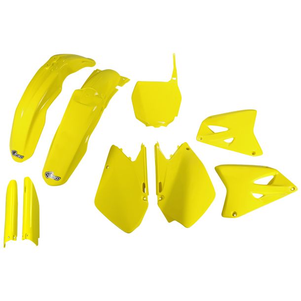 UFO PLAST 9-piece Fairing Kit Plastic fairing set with fork protectors for Suzuki RM 125 / 250 ccm Model Years 2006 - 2010