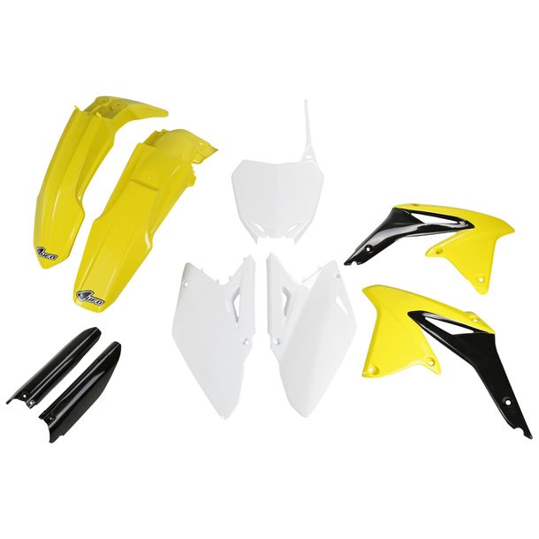 Verkleidungskit UFO PLAST 9-teilig Verkleidungssatz Kunststoff mit Gabelschutz für Suzuki RM-Z 450 ccm Bj. 2008 - 2017