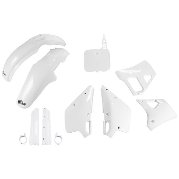 Kit de carénage UFO PLAST 9 pièces, jeu de carénage en plastique avec protection de fourche pour Yamaha YZ 125 ccm Année de construction 1991