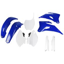 Zestaw osłon UFO PLAST 9-częściowy, komplet osłon z tworzywa sztucznego z osłoną wideł dla Yamaha YZ F 250 / 450 ccm Rok produkcji 2008 - 2009
