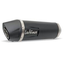 Einddemper LeoVince LV ONE EVO RACING Black Edition roestvrij staal zwart, carbon kap voor Benelli TRK 702 / 702X bj. 2023 - 2024 E5