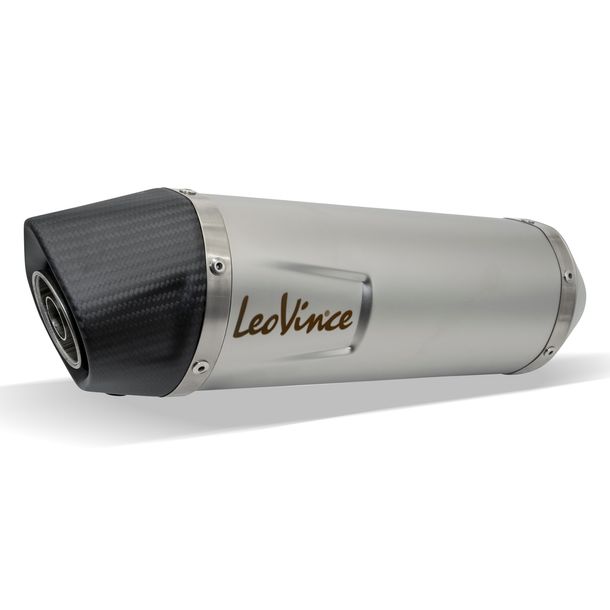 End muffler LeoVince LV ONE EVO RACING HIGH MOUNT stainless steel & carbon heat shield for Yamaha Ténéré 700 / World Raid / Rally Edition / Extreme Edition / Explore Edition 2019 - 2020 E4 / 2021 - 2024 E5 / 2025 - 2026 E5+