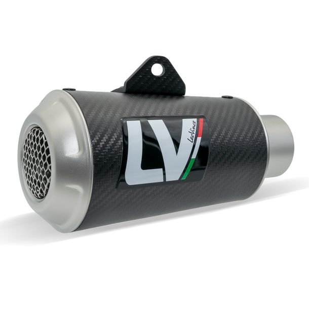 Rear silencer LeoVince LV-10 RACING Carbon, stainless steel cap for Honda CB 500 F / CB 500 X / CBR 500 R model years 2019 - 2023 E4 / E5 / CB 500 Hornet / CBR 500 R / NX model years 2024 - 2026 E5+