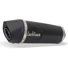 Rear silencer LeoVince LV ONE EVO Black Edition with approval, black stainless steel, carbon cap for Husqvarna Supermoto / Enduro 701 / KTM Enduro R / SMC R 690 Year 2025 - 2026 E5+