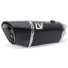 Rear silencer LeoVince LV-14 R Black Edition with approval, black stainless steel, carbon cap & heat shield for Kawasaki Ninja 1000 SX / Tourer year 2020 - 2024 E4 / E5 / year 2025 - 2026 E5+ / Z 1100 year 2026 E5+