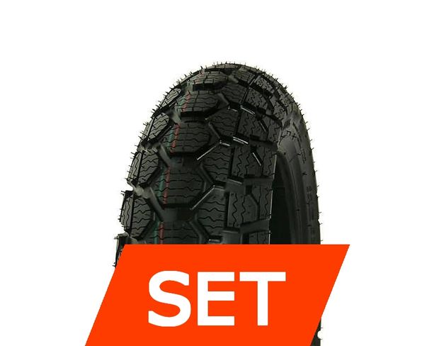 IRC Tire Winterreifen IRC Urban Snow SN 23 Reifen M+S Reifenset | 100/80 -10 53L + 120/70 -10 54L