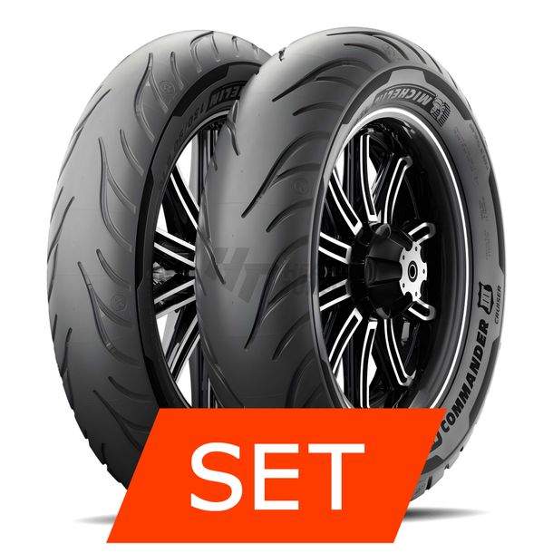 Michelin Commander III Cruiser Reifenset | 100/90 B19 57H TL/TT + 130/90 B16 73H TL/TT
