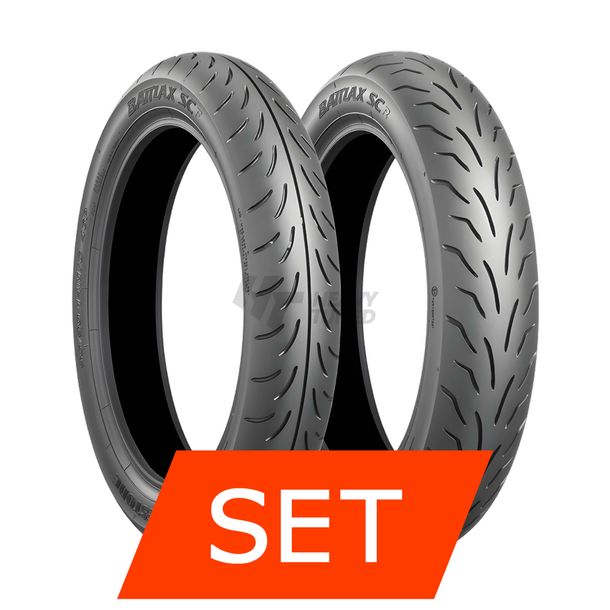 Bridgestone Battlax Scooter SC1 Reifenset | 110/70-12 47L TL + 130/70-12 56L TL
