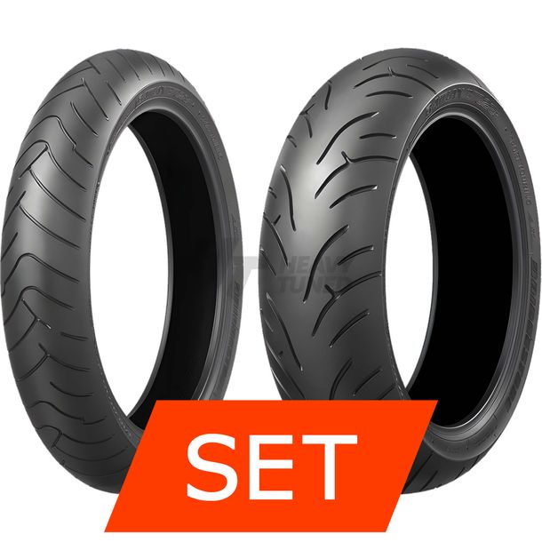 Bridgestone Battlax BT023 Jeu de pneus | 110/70 ZR17 54W TL + 160/60 ZR17 69W TL