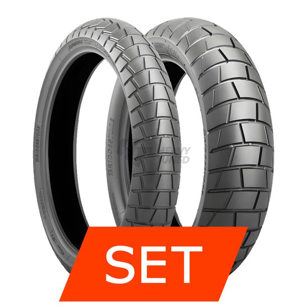 Conjunto de Pneus Bridgestone Battlax Adventure Trail AT41 | 110/80 R19 59V TL + 130/80 R17 65H TL