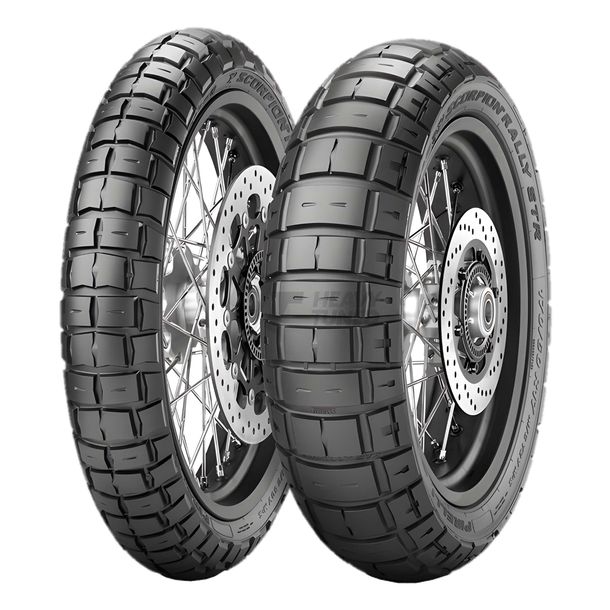 Jeu de pneus Pirelli Scorpion Rally STR pour Honda XL 125 V Varadero 110/80 R19 – Bild 2