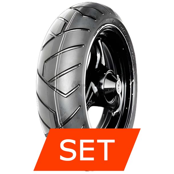 Vee Rubber VRM 119C Juego de neumáticos | 120/70-13 53P TL + 130/60-13 60P TL