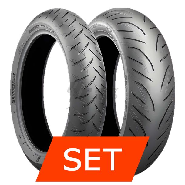 Jeu de pneus Bridgestone Battlax Scooter 2 | 120/70 R14 55H TL + 120/70 R14 55H TL