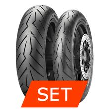 Pirelli Diablo Rosso Scooter Juego de Neumáticos | 120/70-15 56S TL + 150/70-13 64S TL