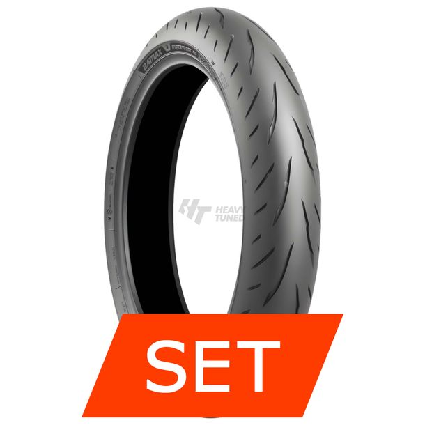 Jeu de pneus Bridgestone Battlax S23 pour Aprilia Shiver 750 ABS 120/70 ZR17 – Bild 1