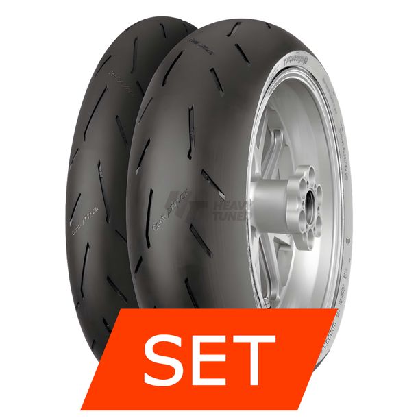 Continental ContiRaceAttack 2 Medium Reifenset | 120/70 ZR17 58W TL + 190/55 ZR17 75W TL
